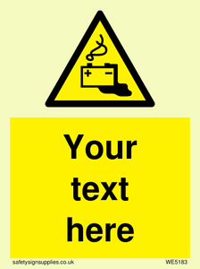 Custom Battery Charging Sign