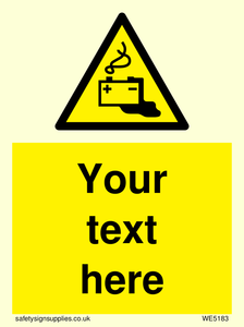 Custom Battery Charging Sign