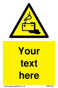 Custom Battery Charging Sign 