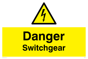 Danger Switchgear sign 