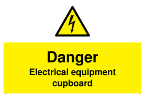 Danger Electrical equipment cupboard