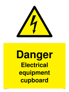 Danger Electrical equipment cupboard