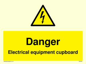 Danger Electrical equipment cupboard