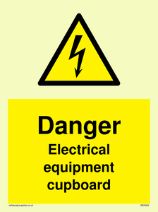 Danger Electrical equipment cupboard