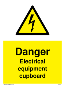 Danger Electrical equipment cupboard