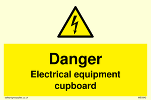Danger Electrical equipment cupboard