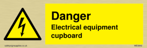 Danger Electrical equipment cupboard