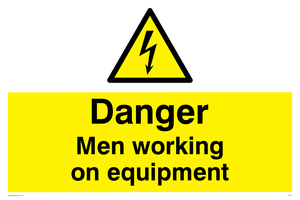 danger men working on equipment