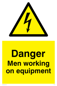 danger men working on equipment