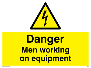 danger men working on equipment