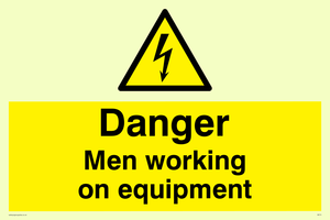 danger men working on equipment