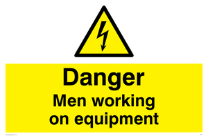 danger men working on equipment