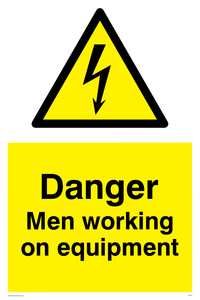 danger men working on equipment