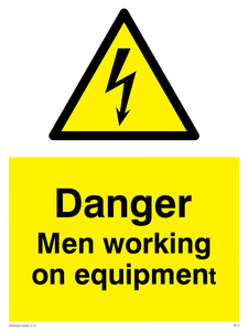 danger men working on equipment