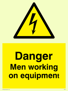 danger men working on equipment