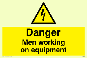 danger men working on equipment
