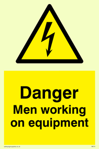 danger men working on equipment