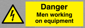 danger men working on equipment