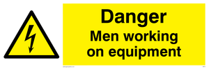 danger men working on equipment