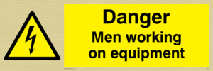 danger men working on equipment