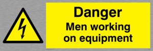 danger men working on equipment