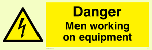 danger men working on equipment