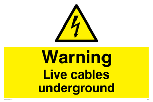 Warning Live Cables Underground