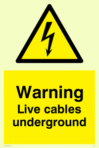 Warning Live Cables Underground