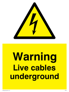 Warning Live Cables Underground