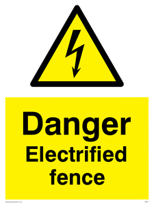 danger electrified fence
