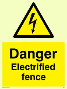 danger electrified fence