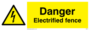 danger electrified fence