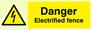 danger electrified fence