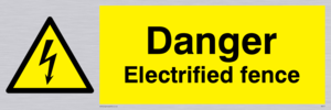 danger electrified fence