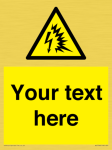 Custom warning Arc flash