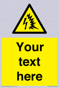 Custom warning Arc flash