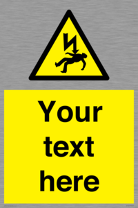 Custom Warning danger of death by electrocution
