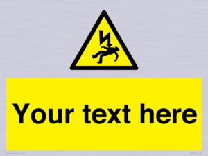 Custom Warning danger of death by electrocution