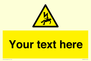 Custom Warning danger of death by electrocution