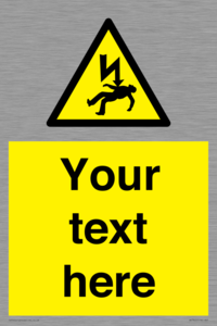 Custom Warning danger of death by electrocution