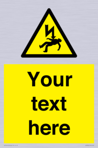 Custom Warning danger of death by electrocution