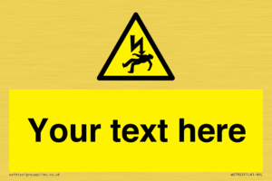 Custom Warning danger of death by electrocution