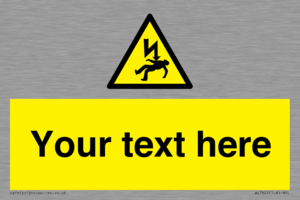 Custom Warning danger of death by electrocution