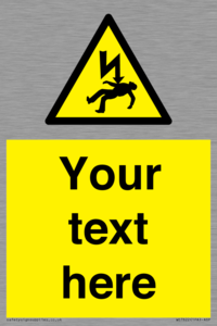 Custom Warning danger of death by electrocution