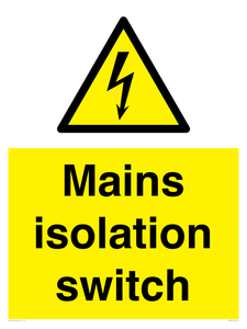 Mains isolation switch