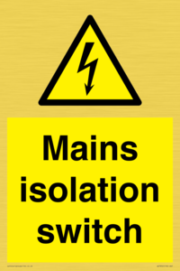 Mains isolation switch