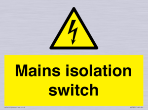 Mains isolation switch