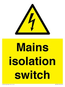 Mains isolation switch