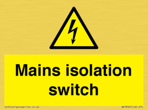 Mains isolation switch