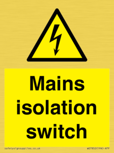 Mains isolation switch